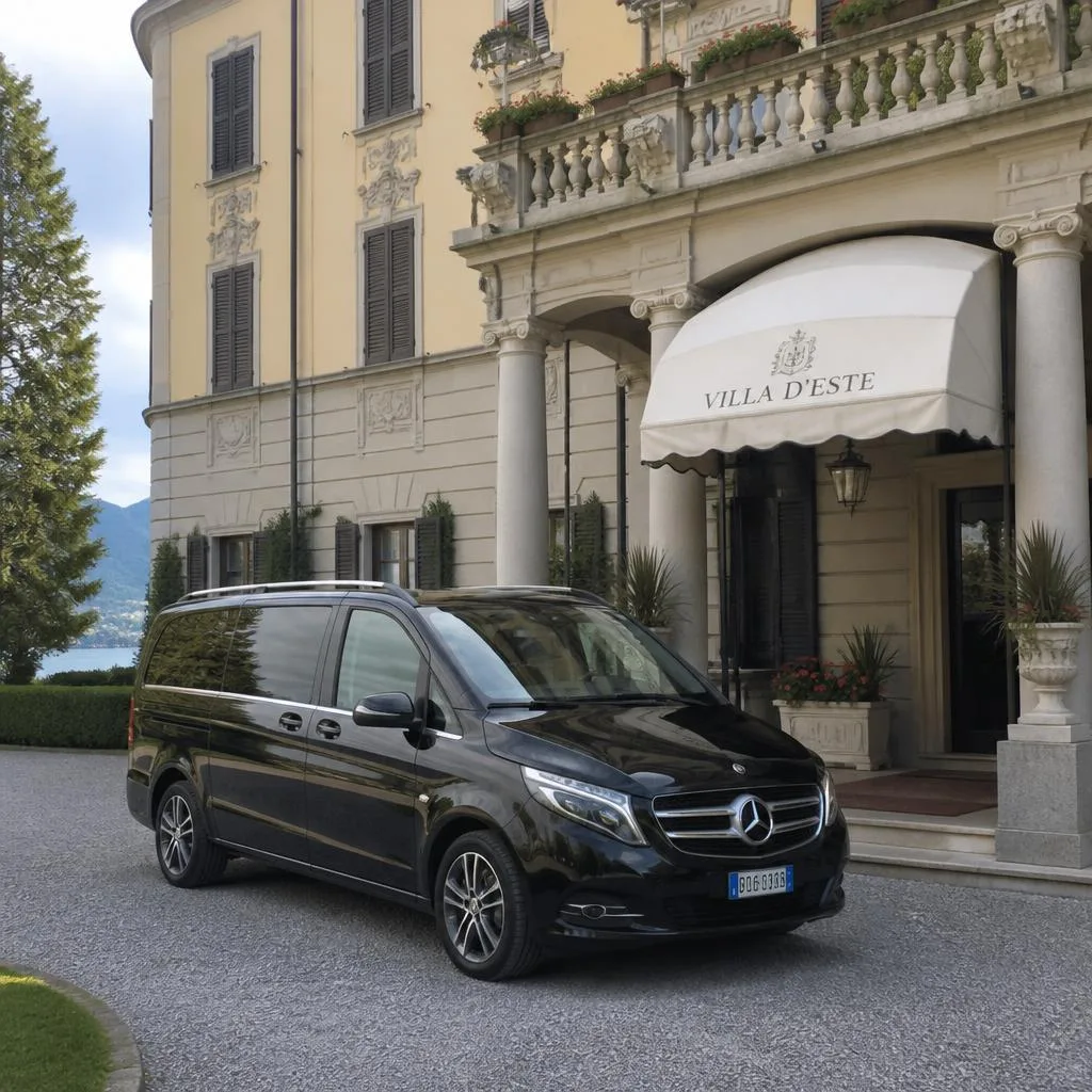 Mercedes V-Class consegnata a Villa d'Este sul Lago di Como da Rial Rent